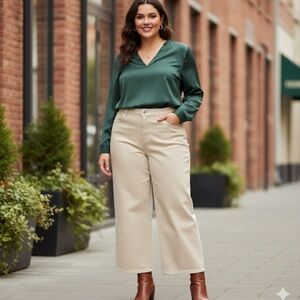 NWT Marc New York High Rise Straight Beige Jeans